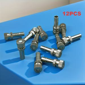 TEMU 야외 냉각 시스템용 미스트 노즐 12개, 정원 분무, 가습, 조경 및 먼지 제어를 위해 설계됨, 크기 0.024인치(0.6mm)