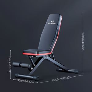 TEMU 조절 가능한 접이식 다목적 피트니스 벤치 - 홈짐용 헤비듀티 웨이트리프팅 벤치, 벤치프레스 체어, 남성용 웨이트 트레이닝 장비, 공간절약형 운동기구 (무료)|덤벨|바벨|의자