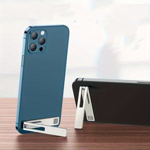 TEMU 초박형 한 단어 모바일 폰 홀더 미니 백 스티커 지지대 접착식 투명 휴대용 접이식 게으른 홀더