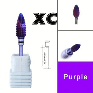 TEMU Rolinstar 아크릴 딤핑 네일 커터, 보라색 텅스텐 카바이드 코팅, 매니큐어 도구 및 네일 필링 드릴 비트에 적합.