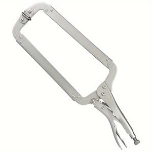 TEMU 18인치 헤비듀티 고탄소강 C-클램프 잠금 플라이어, 녹 방지 니켈 도금 - 목공, 용접, 전기 기술자 유지보수에 적합한 조절 가능한 회전 패드 포함