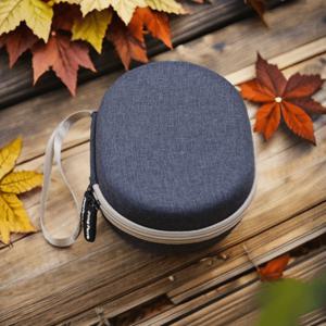 TEMU 에바 하드 쉘 휴대용 케이스 - AfterShokz, Sanag A5X/A5S, NANK Runner Pro 등과 호환 - 케이블 보관 및 휴대용 손잡이가 있는 내충격 여행 파우치 - 블랙/다크 그레이