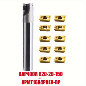 TEMU BAP400R 코팅 골드 이지식 엔드밀링커터 브라켓, 턴잉/밀링용 카바이드 인서트, APMT1604 10개입 (강철가공), 산업용 툴