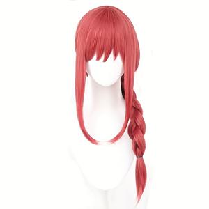 TEMU 누구나에게 적합한 다재다능한 애니메이션 가발입니다. 수박 레드 브레이드 롱 스타일로 볼륨을 더하고 스타일링이 용이하며 축제 의상 및 롤플레잉, 일상 외출 및 파티에 완벽합니다.