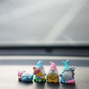 TEMU 4개 세트 랜드스케이프 창의적인 여름 해변 난쟁이 인형 해변 풍경 DIY 장식 액세서리 미니 장식품 다양한 방 유형 장식에 적합