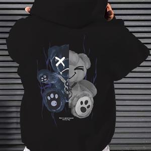 TEMU 패셔너블 프린트 후드티