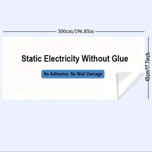 TEMU 78.74/196.85인치 정전기 흡착 화이트보드 롤 하나, 쓰기 및 그림 그리기에 사용 가능, 세척 및 제거 가능한 벽지, 사무실과 집 벽을 위한 보호 장식, 그래피티용 소프트 화이트 보드