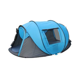 TEMU 1pc 공원 캠핑 텐트 완전 자동 팝업 텐트, 휴대용 야외 캠핑 텐트 3단계 보트 텐트 덮여 있는 야외 스타일 신선한 간단한, 여행 사용에 적합, 5-8인용