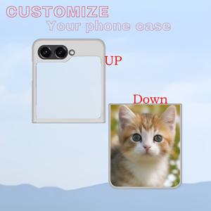 TEMU Flip 6 5 4 3 Z Flip 5G용 DIY 맞춤형 사진 휴대폰 케이스, 개인화된 이미지 폰 케이스, 생일/크리스마스/가족 선물용 맞춤형 사진 PC 하드 투명 커버