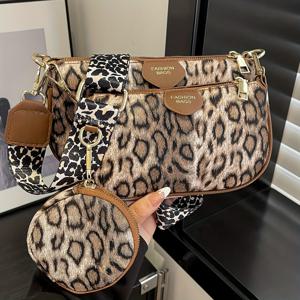 TEMU LABOONOO 여성용 기하학적 프린트 크로스바디 백 - 조절 가능한 스트랩, 대용량, 지퍼 클로저, 내구성 있는 나일론 폴리에스터 안감, 캐주얼 & 포멀 의상용 커피/라이트 브라운/블랙, 다용도 패션 액세서리, 골드톤 하드웨어