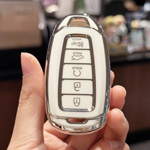 TEMU 현대 Key Fob 커버, 엘란트라, GT Sport, 산타페, 팔리세이드, 코나 스마트 키 보호 케이스 호환