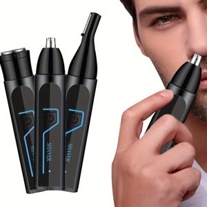 TEMU 3-in-1 전문 미용 키트, 코털 트리머, 전기 면도기, 전기 면도날, 면도기, 코털 클리퍼, 무통증 뷰티 세트, 비키니 라인, 코털, 귀털, 다리털, 겨드랑이 털, 가슴털, 옆모습, 남성 개인 관리, USB 충전 가능, 휴대용, 아버지, 남자친구, 남편에게 선물하기에 적합