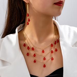 TEMU 2025 최신 트렌디한 다용도 섹시 여성 귀걸이 & 목걸이 세트