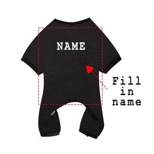 TEMU 맞춤형 여름 단색 애견용 원피스, 프린트 강아지 의상, 강아지 잠옷, 여름 파티 및 편안한 레저에 적합, 소형, 중형 및 대형견에게 적합. 생일 선물용 개인 맞춤 애완 동물 이름 맞춤 제작