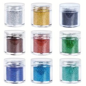 TEMU DIY 에폭시 실리콘 몰드 주얼리 및 장식용 0.2mm 레이저 글리터 파우더와 레이어 미세한 글리터 9병 세트 - 귀걸이, 팔찌, 목걸이, 열쇠고리에 완벽함