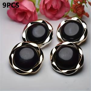 TEMU 고품질 다용도 라운드 수트 단추 9개 세트, 장식용 단추, 코트, 파자마, 셔츠, 패딩 코트, 트렌치 코트, 스웨터, 재킷, 니트웨어 및 기타 다양한 의류에 적합