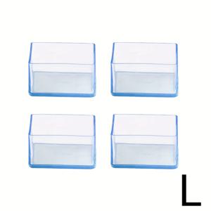 TEMU PVC 가구 다리 보호 커버, 투명 테이블 및 의자 발 커버, 소음 감소 및 바닥 보호용, 4개 세트, 소파, 스툴, 테이블에 적합