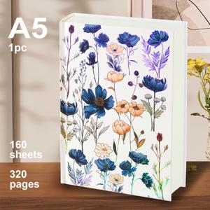 TEMU 1pc A5 나비 용각류 스케치북 - 320페이지, 꽃과 나비 디자인을 가진 두꺼운 색상 레저 노트북, 봄, 여행 일기, 또는 선물용 하드커버 노트북, 창의적인 일기 | 예술적인 커버 디자인 | 레저 조각