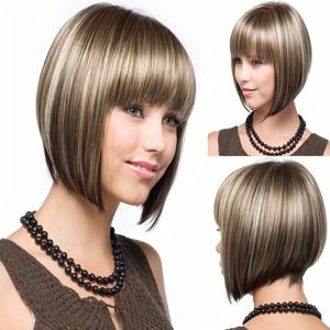 TEMU 세련된 여성용 우아한 합성 두피 가발, 패셔너블한 여성용 보브 헤어 스타일 가발, 내열성 및 높은 탄성의 내부 네트, 완벽한 가발.