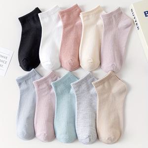 TEMU 10켤레 여성용 봄/여름 얇은 로우컷 솔리드 컬러 숏 양말, 트렌디한 다용도 대학생 스타일 편안한 양말