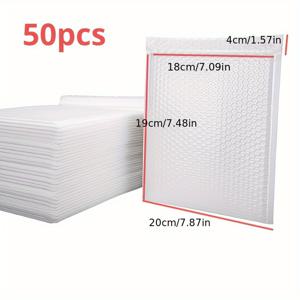 TEMU 50/100 두꺼운 PE 버블 메일러 백, 부활절 파티 선물 자체 밀봉 방진 포장 봉투, 보석 및 소형 물품에 적합, 결혼식, 약혼 발렌타인데이 집들이용 - 구매 전 사이즈 확인 필요, 밑단 치수 포함