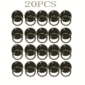 TEMU 20개 브론즈 브론즈 미니 원형 버튼 - 빈티지 장식 보석 상자 및 서랍 손잡이, 원형 금속 풀어 캐비닛 및 꽃 상자 응용, 장식 손잡이 | 빈티지 스타일 | 둥근 모서리, 캐비닛용 문 버튼