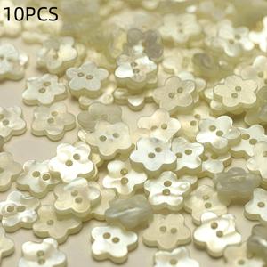 TEMU 10/20개 핸드메이드 레진 블랭크 투아이 슬로워 쉘 버튼 - DIY 공예용 버튼, 스크랩북, 저널링, 재봉, 드레스메이킹 및 코스튬용 - 레진 장식 패스너 (10/20개)