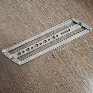 TEMU 1개 벨트 보조 위치 구멍 펀칭 자 조절 가능한 홀 간격 템플릿 도구 전문가용 수제 가죽 DIY 공구