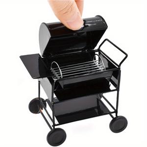 TEMU 1/12 스케일 미니 바비큐 그릴 오븐 모델 장식 - DIY 미니어처 사진 소품/거실 장면 장식 - 계절 장식 - 완벽한 선물, 금속 구조, 전기 필요 없음, 새해 및 모든 계절에 이상적, 축제 장식 | 미니어처 바비큐 세트 | 내구성 있는 금속, 바비큐 액세서리 수집 건물 및 액세서리, 할로윈, 크리스마스|인테리어소품