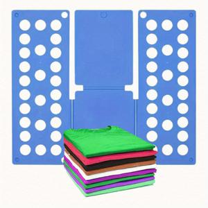 TEMU 1개, 티셔츠 접이식 도구, 셔츠 정리함, 의류 폴더, 세탁 접이식 보드, 플라스틱 옷 정리함, 가정용 수납 보조 도구, 옷핀