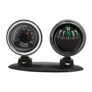 TEMU 2-in-1 다기능 차량용 나침반 온도계 1개 (배터리 없음). 여행, , 하이킹, 캠핑, 사이클링, 사막 모험, 레이싱, 정글 탐험, 요트, 낚시 등 야외 활동에 적합합니다.