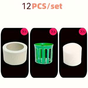 TEMU 1 세트/12개입 수생 식물 고정 컵 세트, 대형 사이즈 고정 링, 수생 식물 재배용 세라믹 원형 컵 초보자 수족관용, 초보자 및 전문가에게 적합