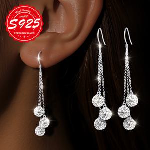 TEMU 925 실버, 여성용 세단 프린트 귀걸이, 파티, банк릿, 결혼식 및 다양한 상황에 적합, 우아하고 다용도, 여성에게 완벽한 선물, 하이퍼알러지성