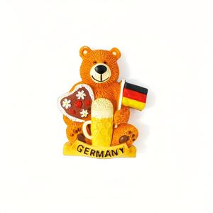 TEMU 1개 뮌헨(독일)에서, 창의적인 맥주 곰, 여행 기념품, 입체 회화, 국기 장식, 자석 냉장고 자