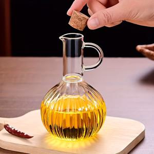 TEMU 유럽 스타일 가정용 보로실리케이트 유리 오일 병, 주방 양념통, 냉수병, 간장 용기, 식초 통 및 주방 필수품 세트