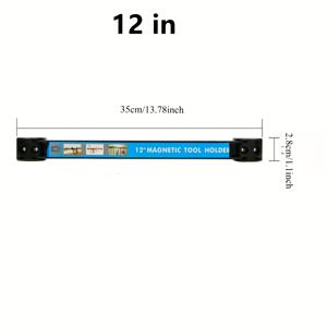 TEMU 1 헤비 듀티 자석 공구 랙 | 벽걸이형, 광택 금속 정리 바 (차고, 창고, 정원, 자동차 수리점용) | 공구 보관, 아버지의 날 선물 보관 및 정리에 적합