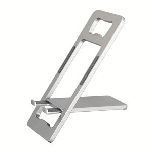 TEMU 1개, 카드형 접이식 휴대용 알루미늄 합금 폰 스탠드 데스크탑 홀더, 아이폰 및 다양한 모바일 모델 호환 선물용 폰 스탠드