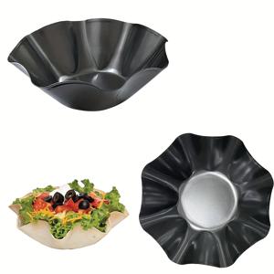 TEMU 2개 대형 논스틱 콘 토르티야 쉘 메이커 세트 - 8.4인치 타코 샐러드 볼 & 플레이트 몰드 | 탄소강 베이킹 트레이, 크리스피 쉘용