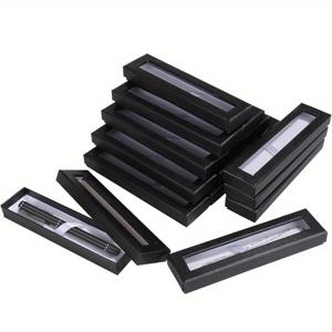 TEMU 투명 뚜껑이 있는 빈 펜 케이스 20개 세트. 검정색 펜, 보석, 연필, 볼펜 및 만년필을 보이기 좋습니다. 크리스마스 선물, 비즈니스 행사, 생일 기념품 및 사무용품에 적합합니다.