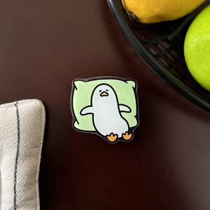 TEMU 2D 평면 오리 모바일 폰 케이스 스탠드, 접착식 휴대용 데스크탑 스탠드, 재미있는 전자 액세서리, 독특한 선물 아이디어, 친구와 가족을 위한 2D 플랫