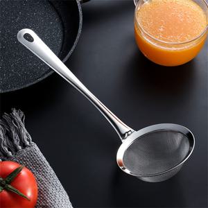 TEMU 1개 라운드 테일 딥 스크린, 스테인리스 스틸 필터, 스푼, 와이드, 두유 스크린, 오일 필터, 스푼, 폼 파우더 스크린