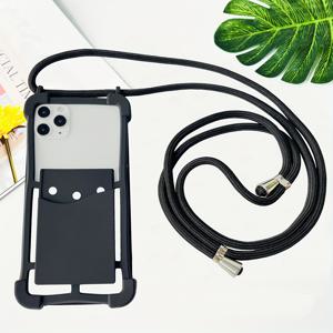 TEMU 실리콘 카드 홀더 유니버설 폰 케이스, 5.9-7인치 모든 브랜드 휴대폰 호환 (두께 1.3cm / 0.5인치 이하), 편안한 듀얼 레이어 목걸이 스트랩 포함, 은행카드·ID·직장증명서·학생증 등 수납 가능