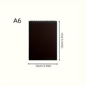 TEMU 고품질 블랙 아트 스케치북 - 스프링 제본, 두꺼운 종이 페이지, 드로잉 및 스케치에 적합, 대량 구매 가능, A4 및 8K 사이즈, 학생용 미술 용품, 실용적인 디자인, 11가지 휴일에 사용 가능, 사계절 옵션