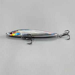 TEMU 20g 긴 캐스팅 펜슬 낚시 루어 - 트레블 후크가 있는 멀티 컬러 메탈릭 미노우, 바스, 월리, 크랩용 내구성 ABS 플라스틱 - 현실적인 수영 동작, 높은 가시성 디자인, 낚시 루어