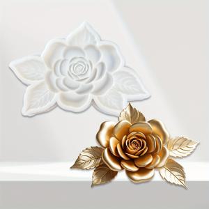 TEMU 우아한 장미잎 실리콘 아이싱 몰드 - DIY 베이킹, 초콜릿 케이크 장식, 폰단트 실리콘 몰드, 베이킹 용품