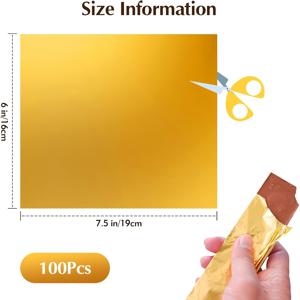 TEMU 100개 초콜릿 바 포장지, 6