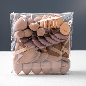 TEMU [메이크업 도구 세트] 35pcs 메이크업 도구 세트 | 루스 파우더 퍼프 7개, 에어 쿠션 퍼프 7개, 중간 크기 메이크업 스펀지 7개 & 7개, 손가락 파우더 퍼프 7개 - 논-라텍스, 습식 또는 건식 사용, 모든 피부 타입, 컨투어 & 눈가 디자인