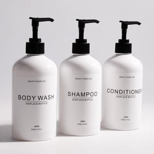 TEMU 샴푸 디스펜서 - 샴푸 및 컨디셔너 재사용 가능 병 (앰버 색상, 3개입, 17Oz) - 샤워 비누용 현대적인 샴푸 용기 - 샴푸, 컨디셔너, 바디워시용 빈 세트 - 욕실에 적합