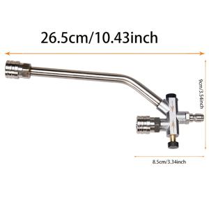 TEMU 고압세척기 액세서리: 이중 스위치 조절 가능한 폼 건 커넥터, 원활한 전환 실현, 1/4 퀵 커넥터