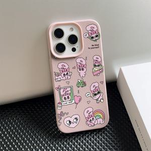 TEMU 귀여운 만화 에스터 토끼 폰 케이스 아이폰 16, 15, 14, 13, 12, 11 프로 맥스 플러스용, 충격 방지 소프트 백 커버, 커플을 위한 완벽한 선물